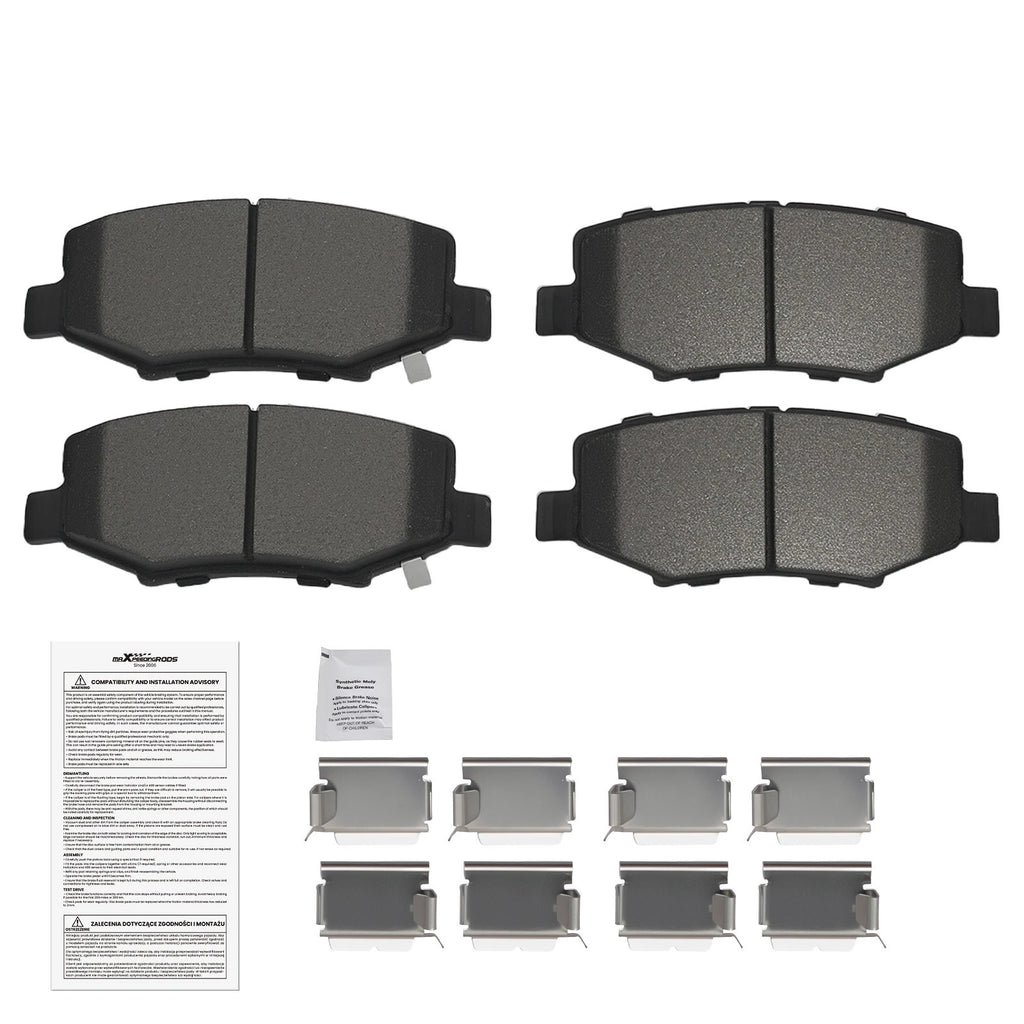 Rear Ceramic Brake Pads Kit for Jeep Liberty (2008–2012) Wrangler (2007–2017) D1274