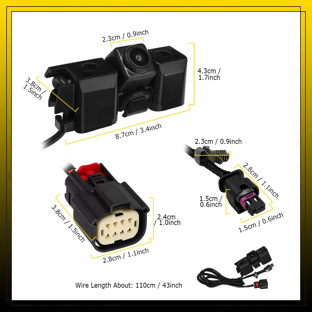 Rear View Camera for GMC Sierra, Chevy Silverado 1500, 2500 (2016–2019)