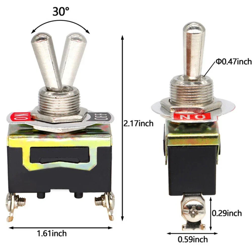 Rocker Switch Toggle Garden Outdoor Weatherproof Metal+Plastic for Equipment