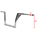 12" Rise 1 1/4" Ape Hanger Handlebar for Harley Davidson Softail Sportster