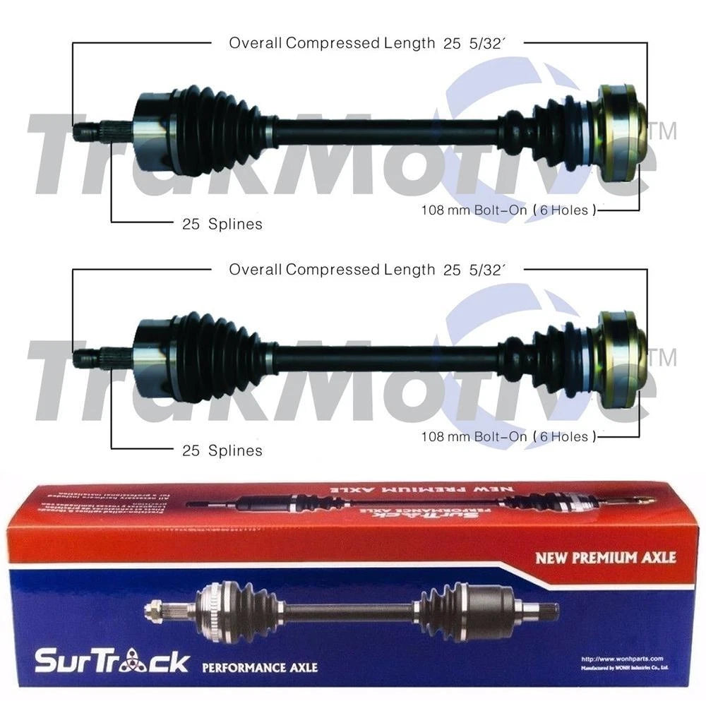 Set of 2 Rear CV Axle Shafts for Mercedes W202 W124 R129 (1993–1997)
