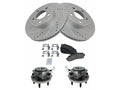 Front Brake Pad, Rotor & Wheel Hub Kit for Mazda B4000 (2003–2009) QS256ZV