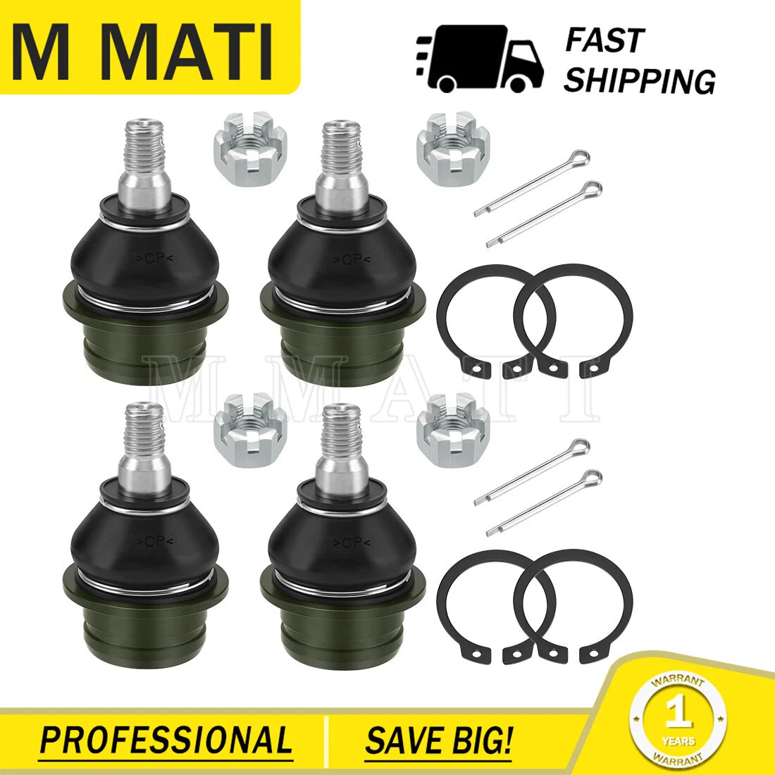 Set of 4 Ball Joints for Suzuki 750 King Quad LT-A750X 4X4 (2008–2023)