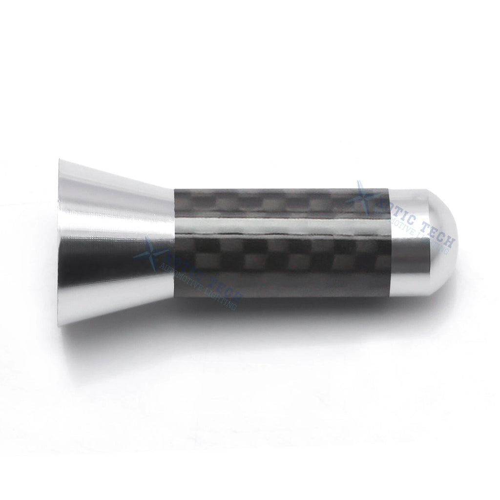 Carbon Fiber 1.4" Silver Screw Antenna for Universal Car (2014-2019)