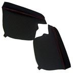 2X Door Armrest PVC Carbon Fiber for Honda Odyssey (2011–2017) Red Stitch