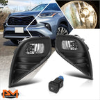 Clear Lens Front Bumper Fog Lights for Toyota Highlander (2020–2024)
