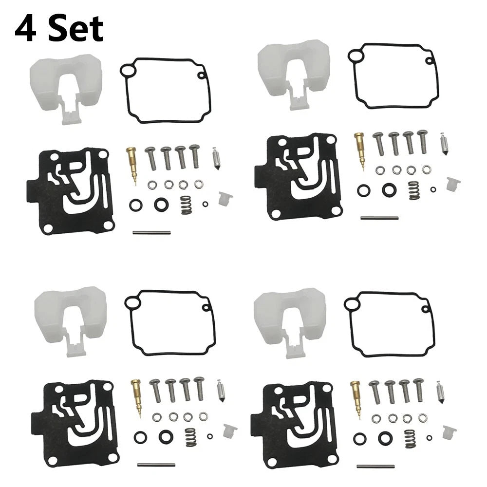 4X Carburetor Repair Kit for Yamaha Outboard 4Stroke (62Y-W0093-11, 62Y-W0093-10)