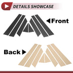 8 Pcs Door Pillar Window Trim for Nissan Altima (2013–2018) Carbon Fiber Black