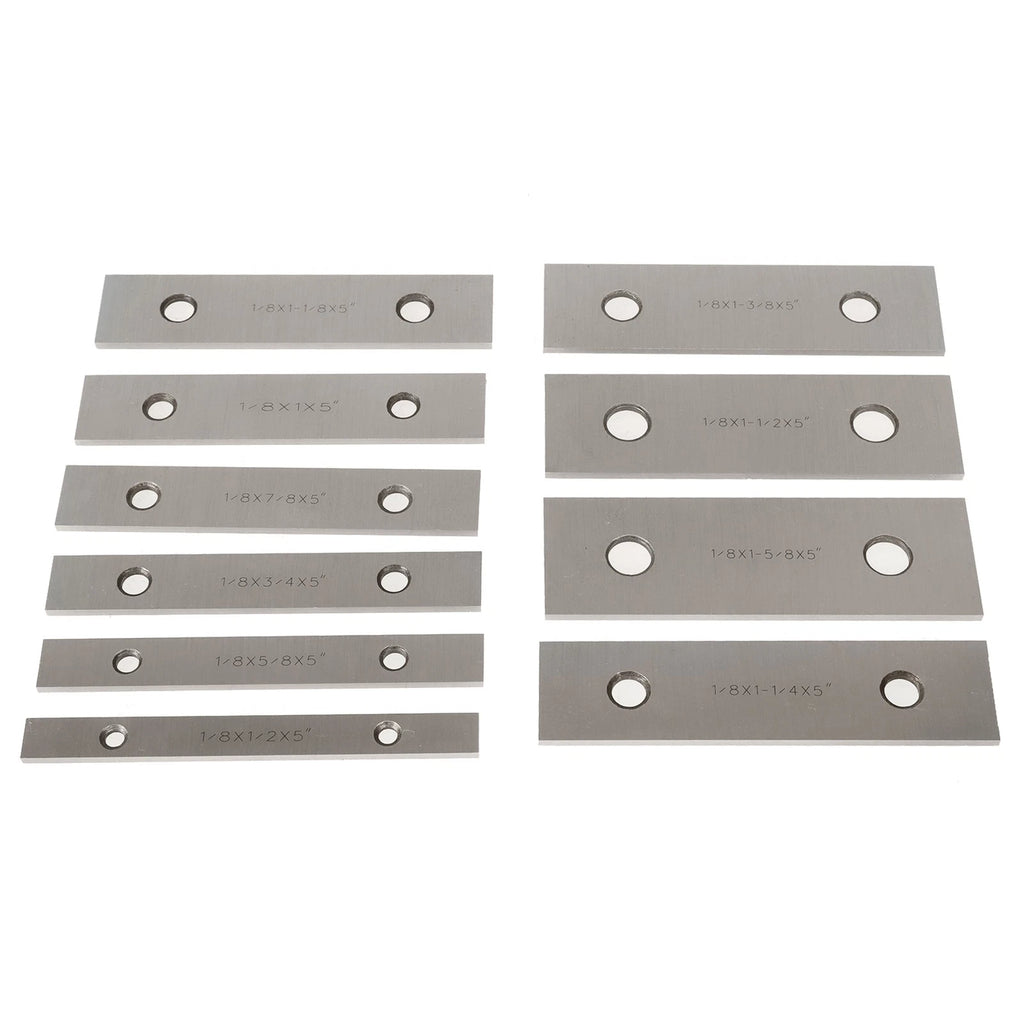 Set of 10 Precision Parallel Blocks 1/8 Ã 5" for Automotive Use