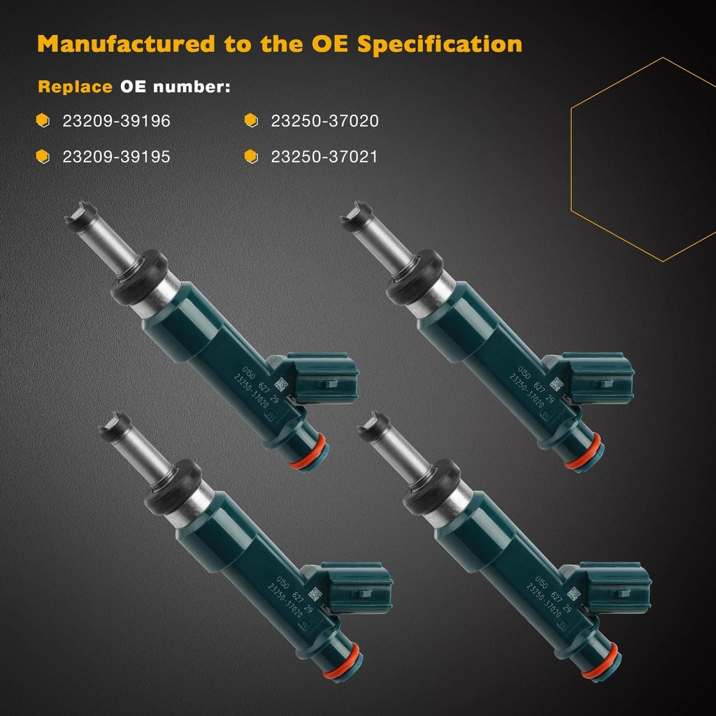4X Fuel Injectors for Lexus CT200h Toyota Prius (2010–2015) Denso 1.8L 23250-37020