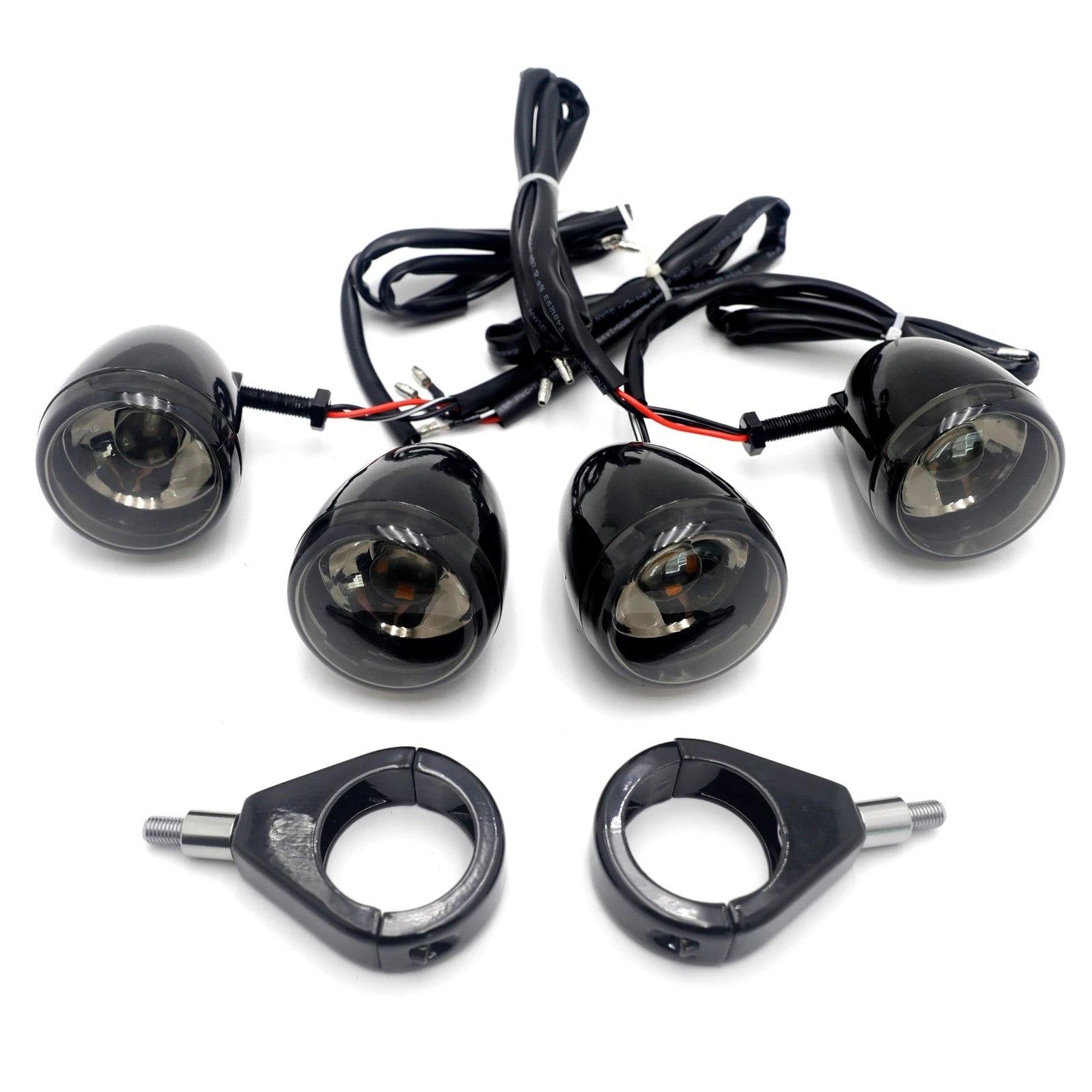 Smoke Lens Turn Signals Kit for Harley Davidson Bullet (41mm)