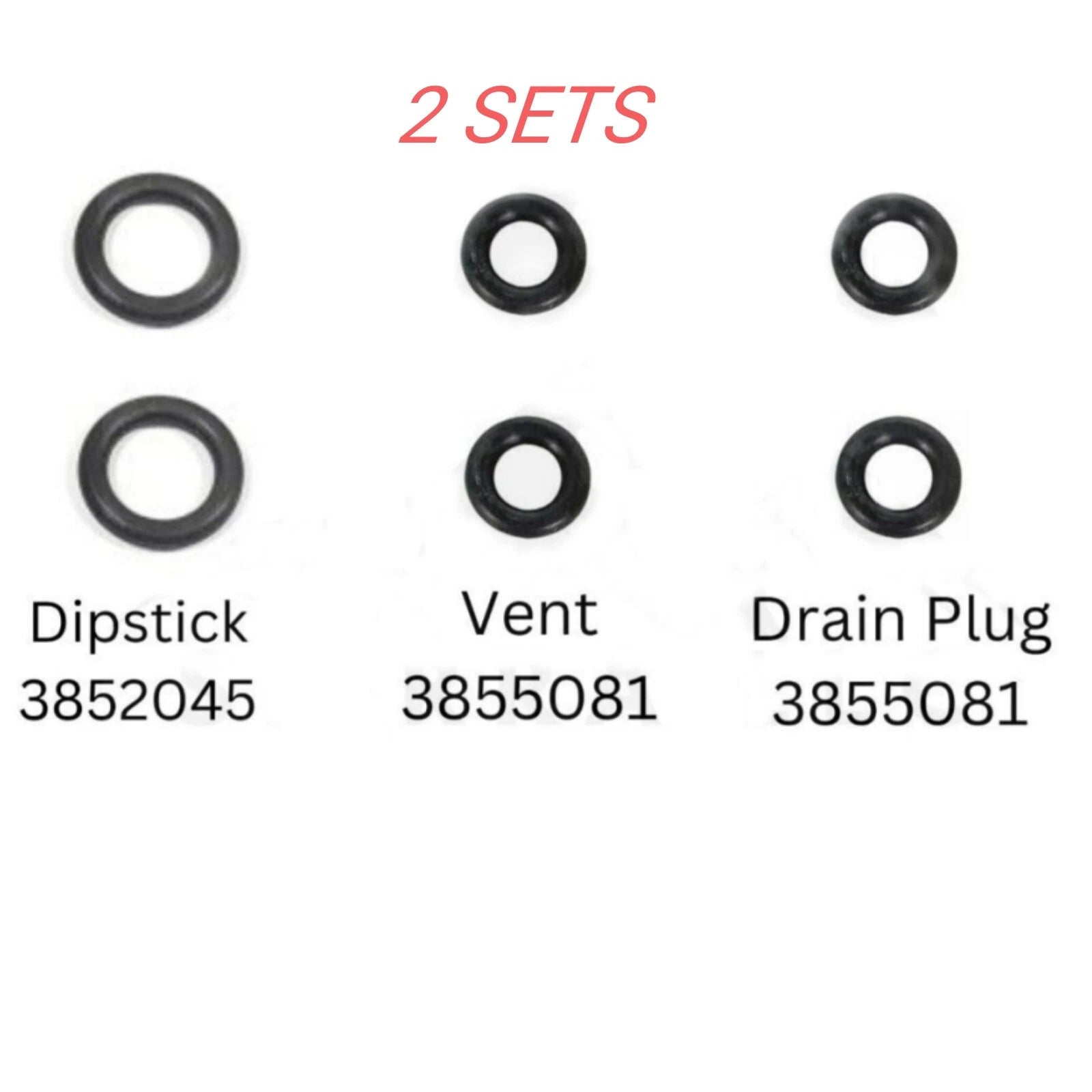 Set of 2 Gearlube Stern Drive O-Rings for Volvo Penta (3852045, 3855081)