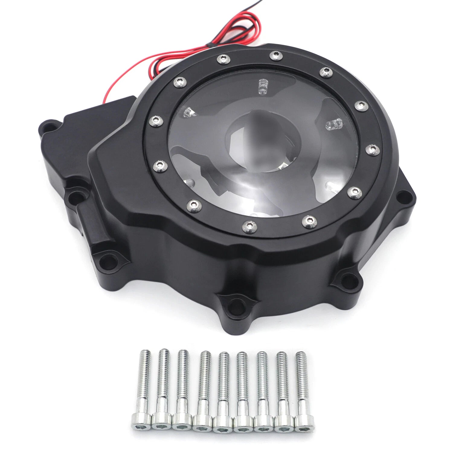 Left Engine Stator Cover w/ Green LED for Yamaha YZF-R6 (2006–2021)