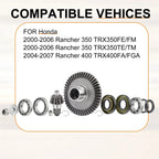 Ring Pinion Gear Oil Seal Final Drive for Honda TRX 350/400 (1999–2006)
