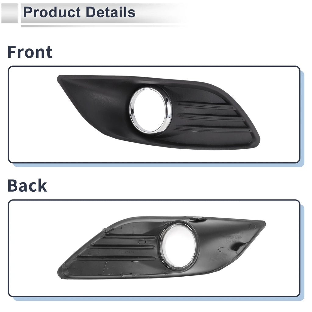 1 Pc Fog Light Grill for Ford Focus Mk2 (2009–2012) Black