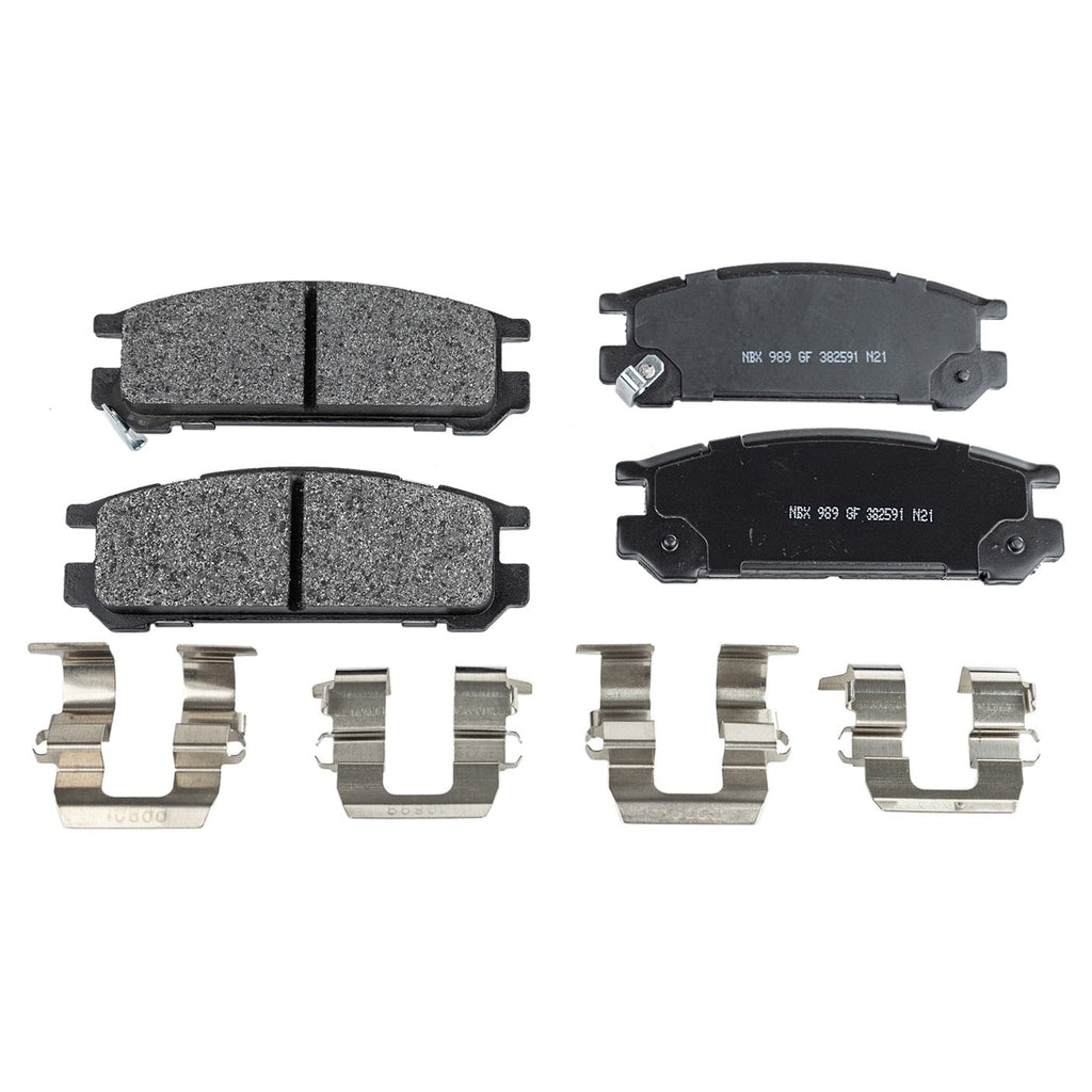 Set of 4 Semi-Metallic Brake Pads for Subaru Legacy (1996)