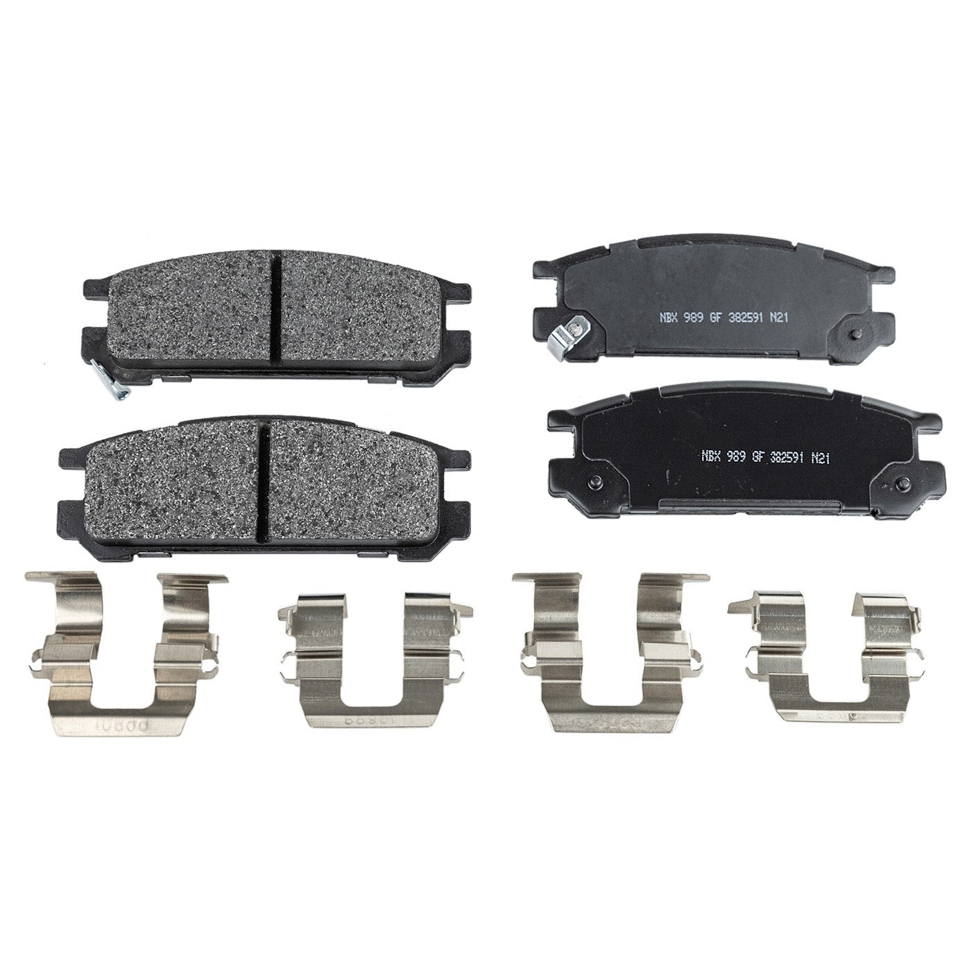 Set of 4 Semi-Metallic Brake Pads for Subaru Legacy (1996)