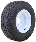 205/65-10 Tire Rim for Golf Cart (4 Lugs, 4" PCD, White Steel)