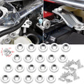 20x Silver JDM Billet Aluminum Fender/Bumper Washer/Bolt Kit for Engine Bay (2000–2006)