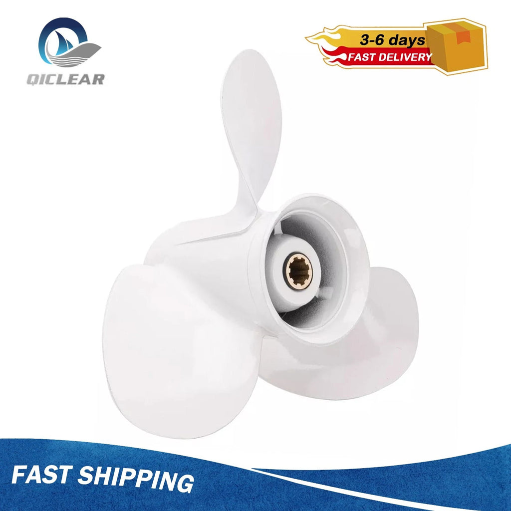 Aluminum Propeller 9 1/4 x 10 1/2 for Yamaha 9.9-20HP (8 Tooth, RH)