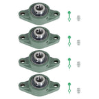 Set of 4 Pillow Block Flange Mounted Bearings