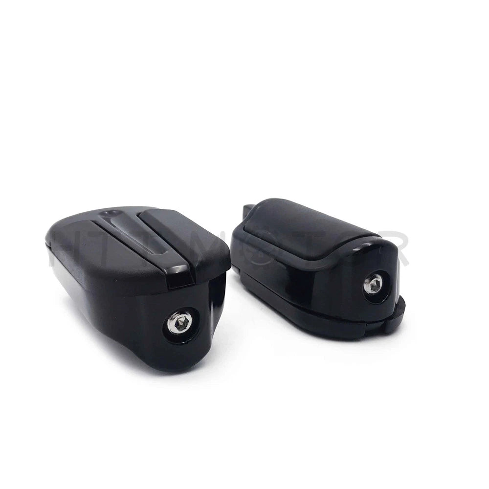 Black Foot Pegs for Harley Softail Slim FLS/FLSS (1984–2017)