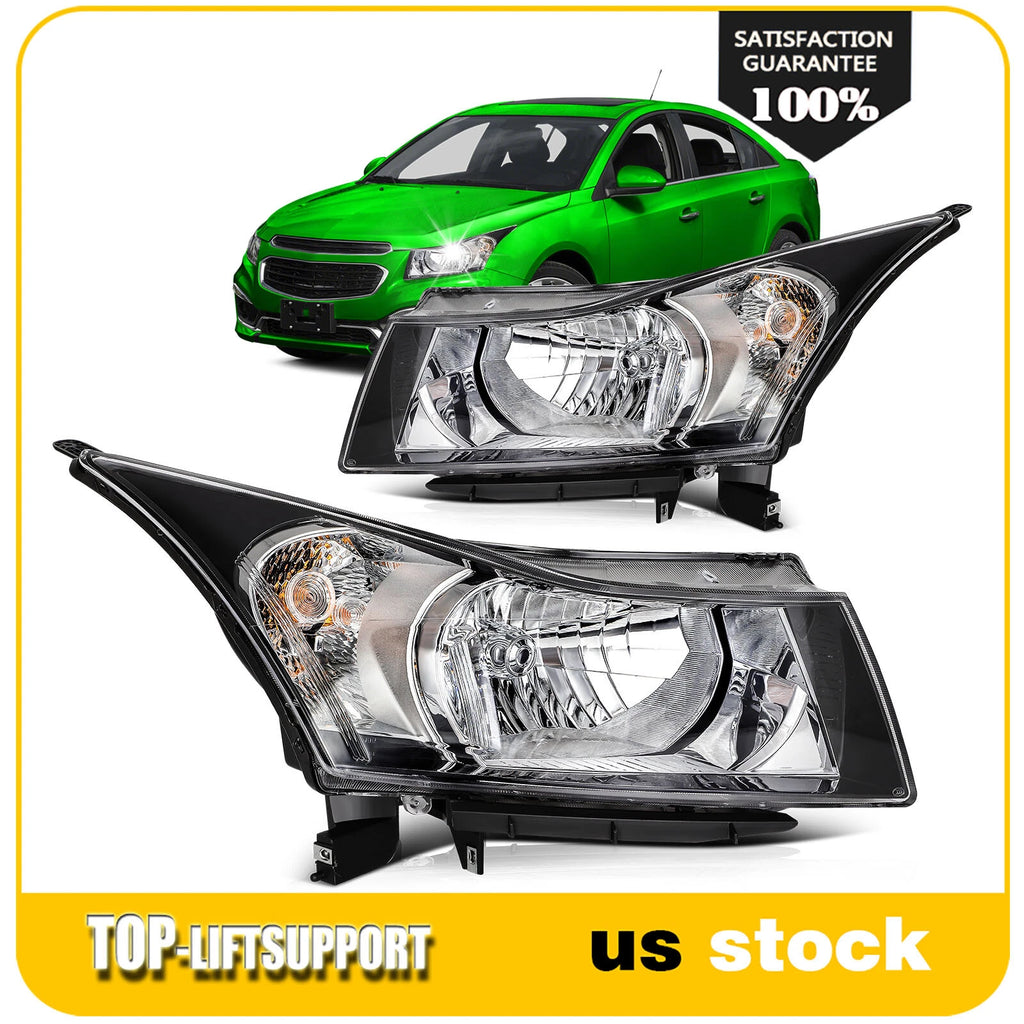 Headlight Set for Chevy Cruze 2011–2015 Black Housing