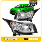 Headlight Set for Chevy Cruze 2011–2015 Black Housing