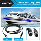 NMEA2000 Drop Cable 2m 5-Core Female to Male for Marine Boat