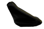 E Brake Boot Cover for Ford Focus (2000–2007) Carbon Fiber Yellow Stitch