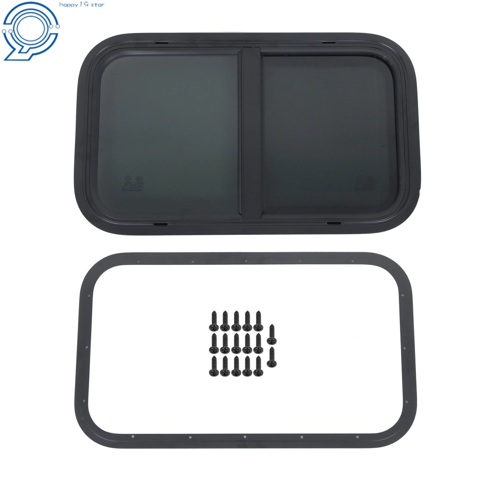 RV Window Replacement for RVs (24" W X 15" H) Horizontal Sliding Glass
