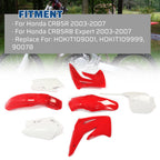 Restyled Plastic Kit for Honda CR85R CR85RB (2003–2007) - Shrouds, Fenders, Plates