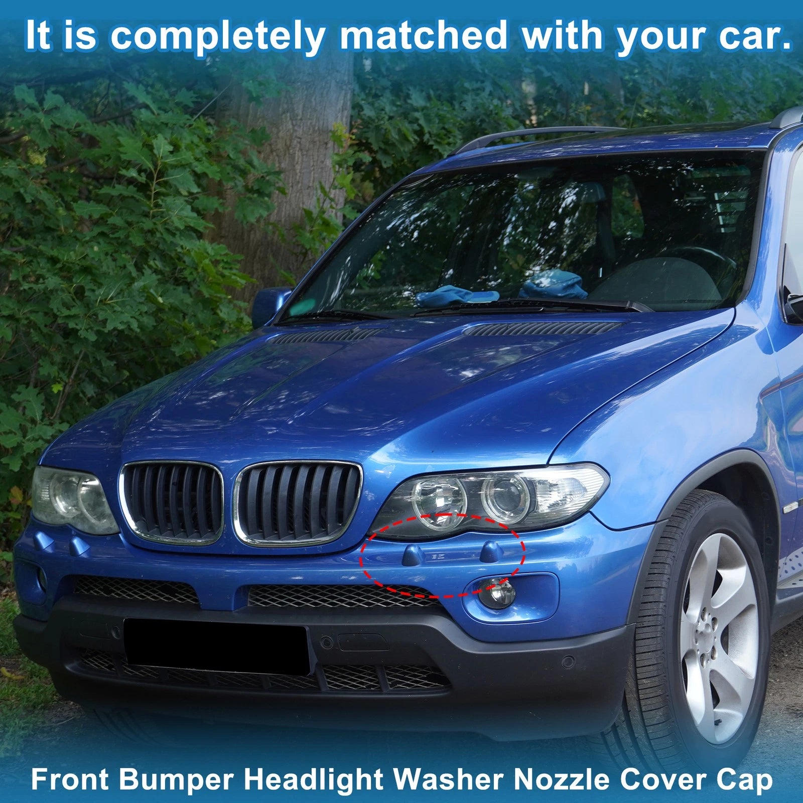 Headlight Washer Nozzle Cover Cap for BMW X5 (2000–2006) 51117118695
