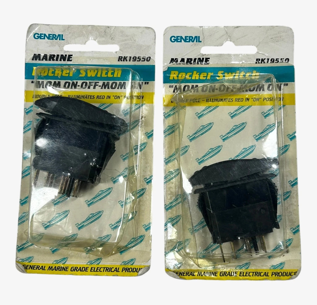 2X Rocker Switch for General Marine RK19550 (Mom On-Off-Mom On)