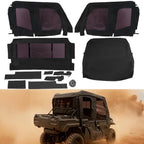 Soft Black Roof for Kawasaki Mule Pro FXT (2015–2023) with PVC Upper Doors & Rear Window