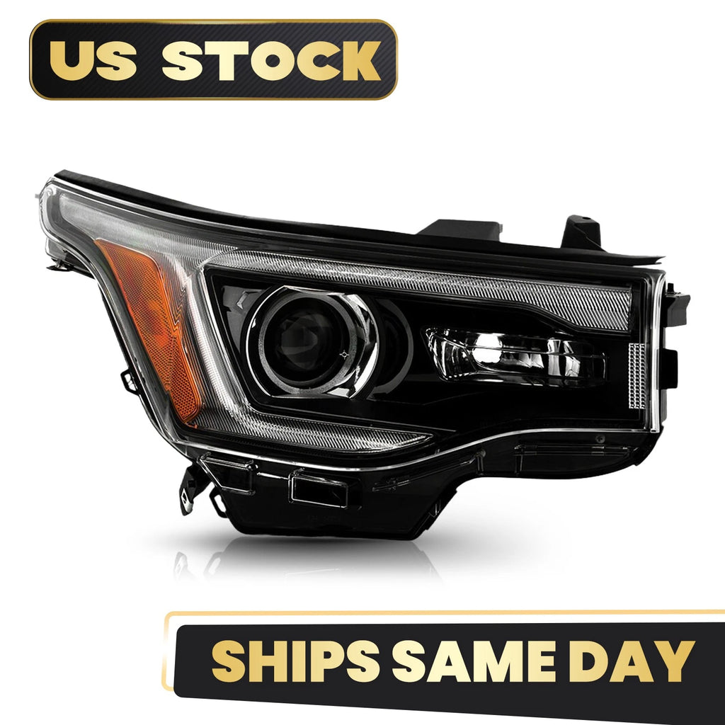 Halogen Headlight w/ LED DRL Black Trim for GMC Acadia (2017–2019)