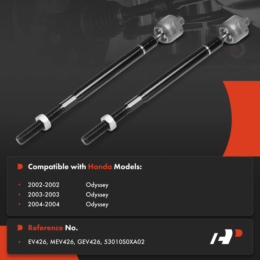 2X Front Inner Steering Tie Rod End for Honda Odyssey (2002-2004)
