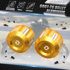 Set of 2 Gold Front Rear Axle Nut Covers for Harley Road King Special (2017–2023)