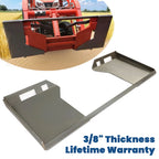 Quick Tach Attachment 3/8" Cut-Out Mount Plate for Kubota Bobcat