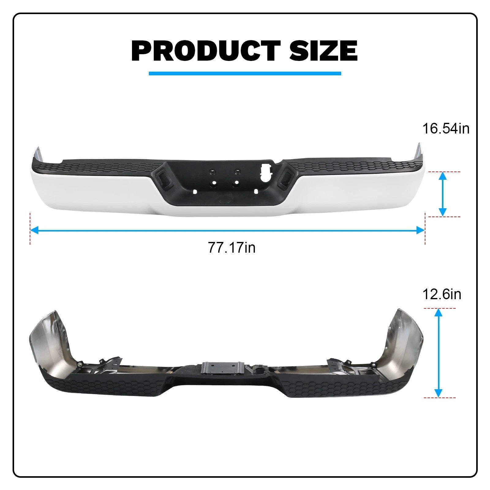 Chrome Rear Step Bumper for Ram 2500 3500 (2013-2018)