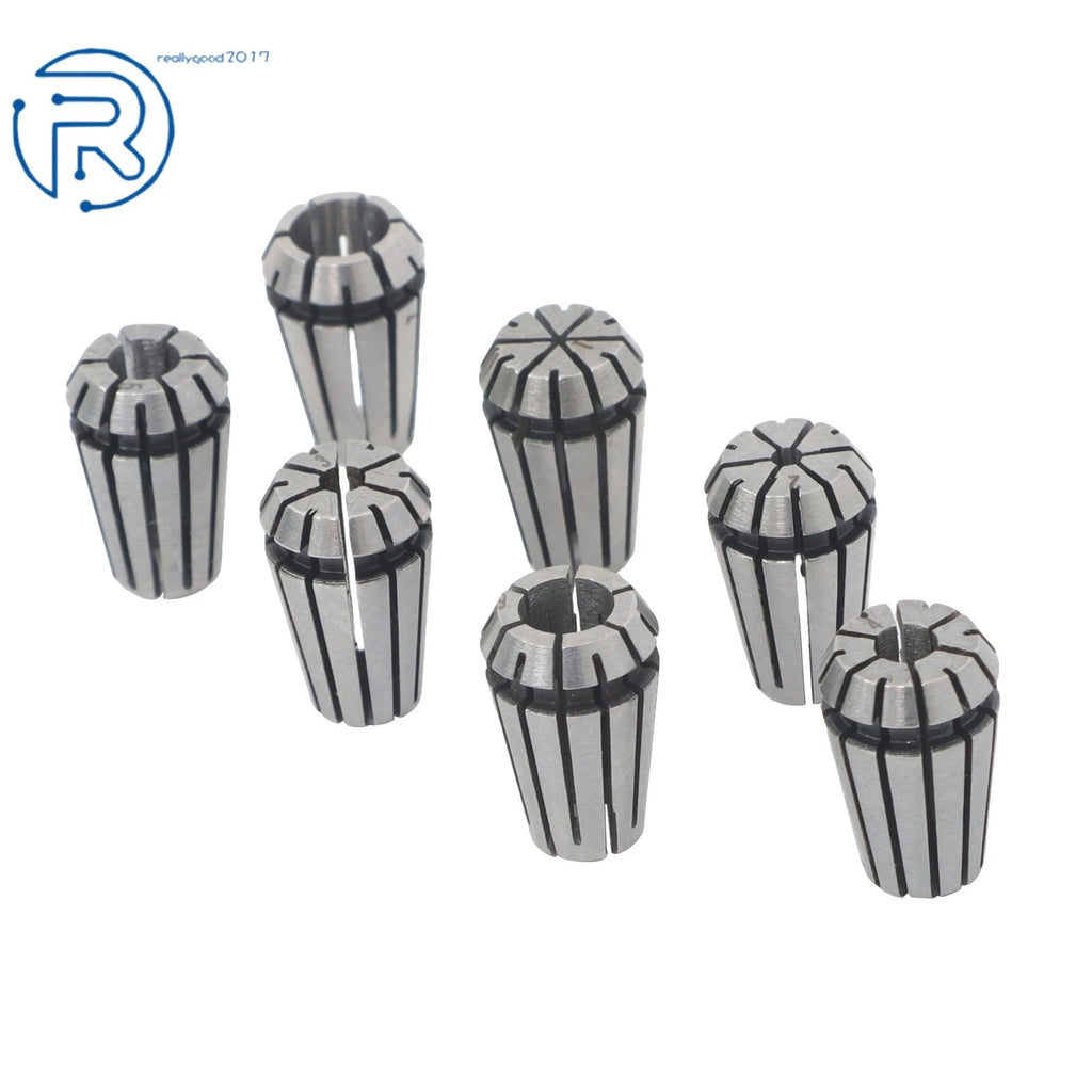7-Pack ER11 Spring Collet Set for CNC Milling Lathe (1mm to 7mm)