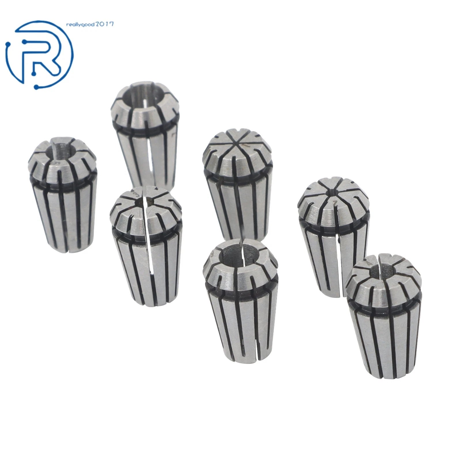 7-Pack ER11 Spring Collet Set for CNC Milling Lathe (1mm to 7mm)