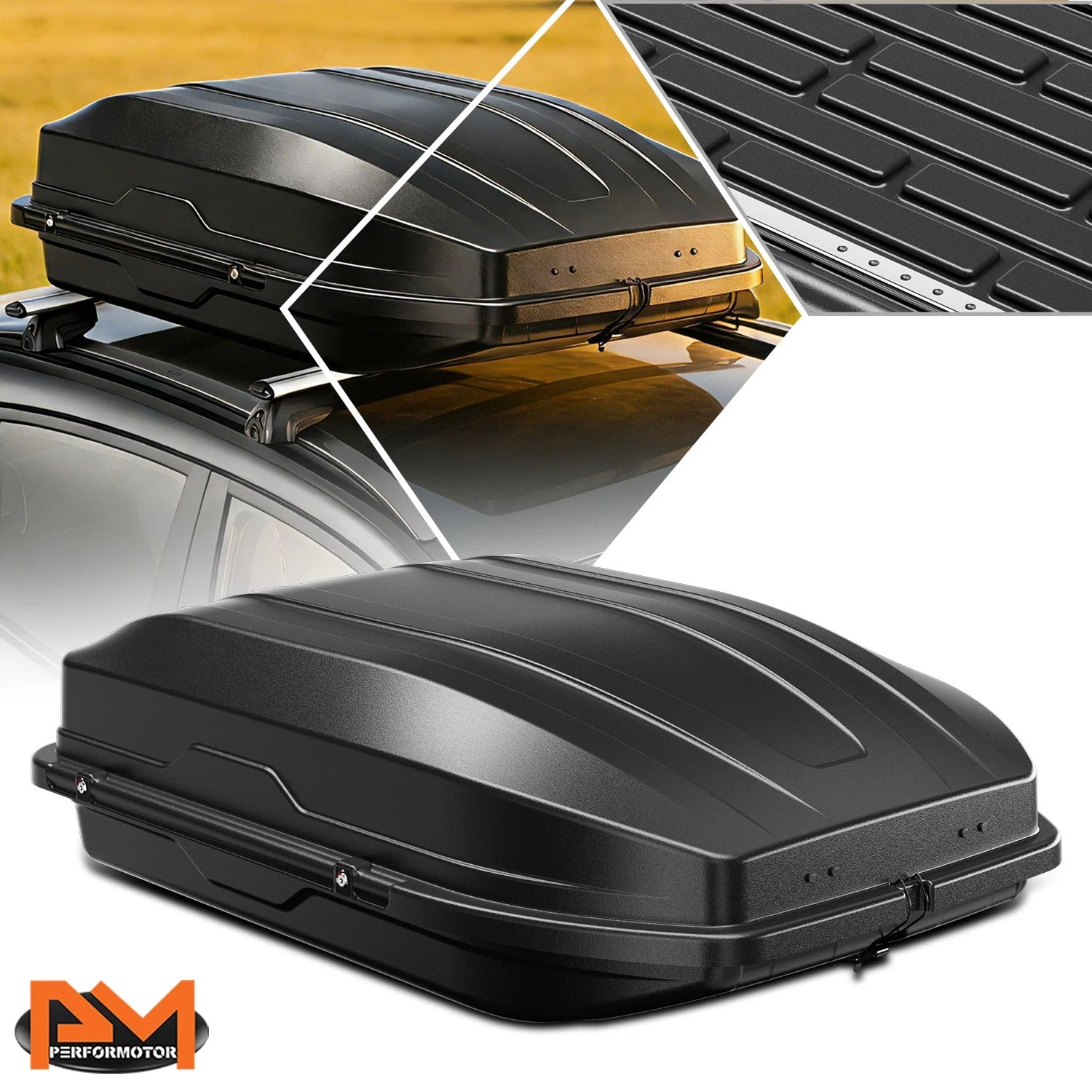 Car Cargo Roof Box Carrier for Universal Vehicles (56.3"x36.8"x16.25")