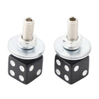 Set of 2 M6 Plastic License Plate Frame Screws Bolts Black for Universal