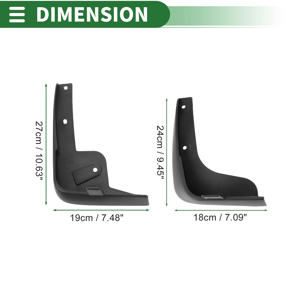 Set of 4 Mud Flaps Splash Guards for Nissan Tiida (2005–2010)