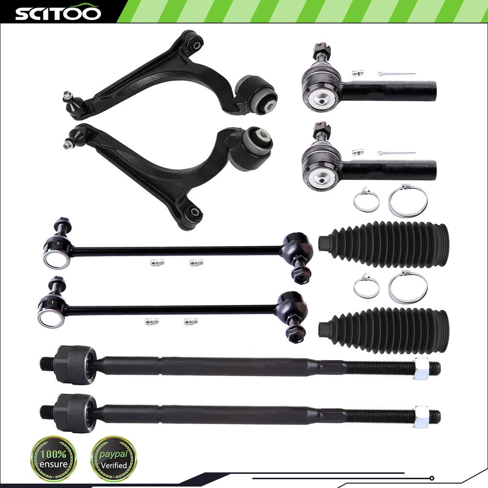 10Pcs Front Control Arm Ball Joint Tie Rod Sway Bar for Chrysler Pacifica (2004–2008)