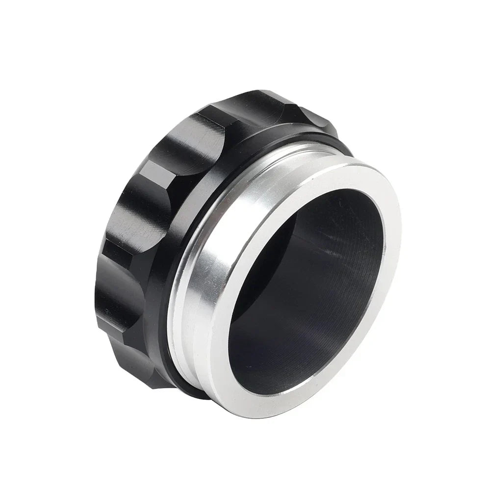 2" Black Aluminum Alloy Weld-On Filler Neck & Cap for Tank Cover