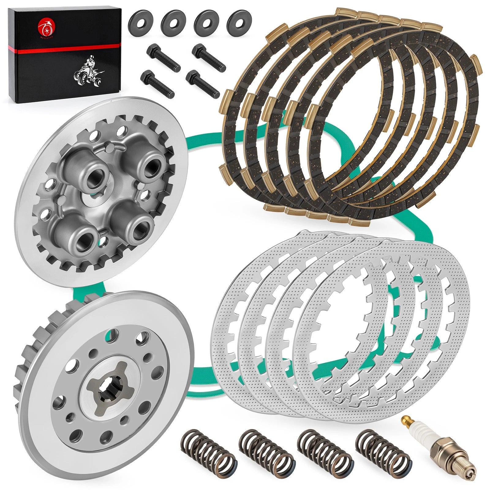 Clutch Out Pressure Hub Friction Plates Gasket Kit for Yamaha TTR125L (2000–2008)