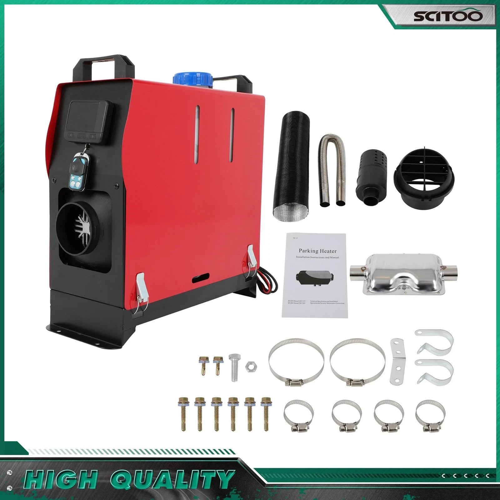 8KW Diesel Air Heater with LCD Remote Control for Car RV (12V)