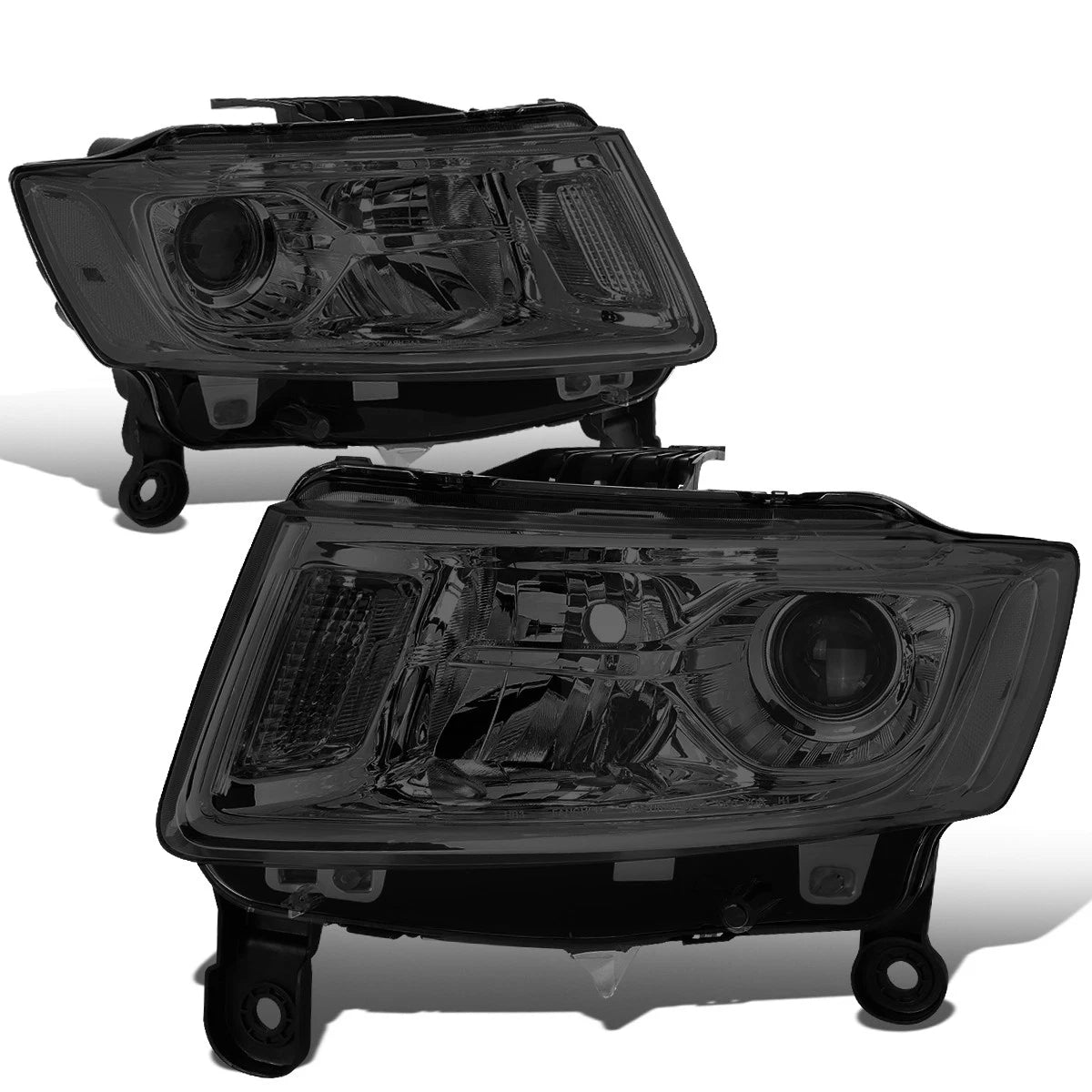 Smoked Housing Clear Side Projector Headlights for Jeep Grand Cherokee (2014–2016)